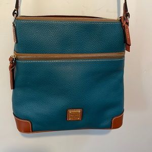 Dooney & Bourke Pebble Grain Leather Crossbody Bag - Teal Color